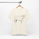 Custom Retro - a - go - go Series Cow Parts Unisex Jersey Short Sleeve T - Shirt - POPvault