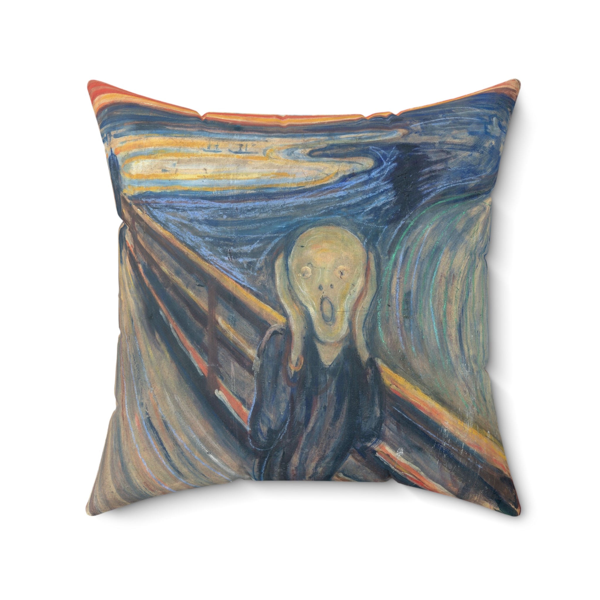 Masters of Art Edvard Munch The Scream Color Square Indoor Accent Pillow