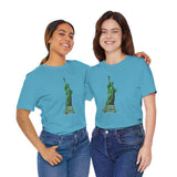 Custom Retro - a - go - go Series Statue of Liberty Unisex Jersey Short Sleeve T - Shirt - POPvault