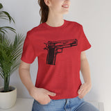 Custom Retro - a - go - go Series Handgun Unisex Jersey Short Sleeve T - Shirt - POPvault