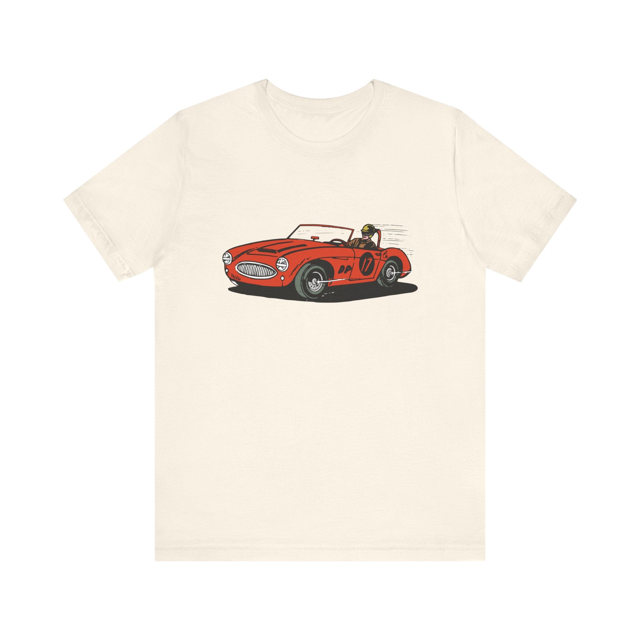 Custom Retro - a - go - go Series Retro Race Car Unisex Jersey Short Sleeve T - Shirt - POPvault