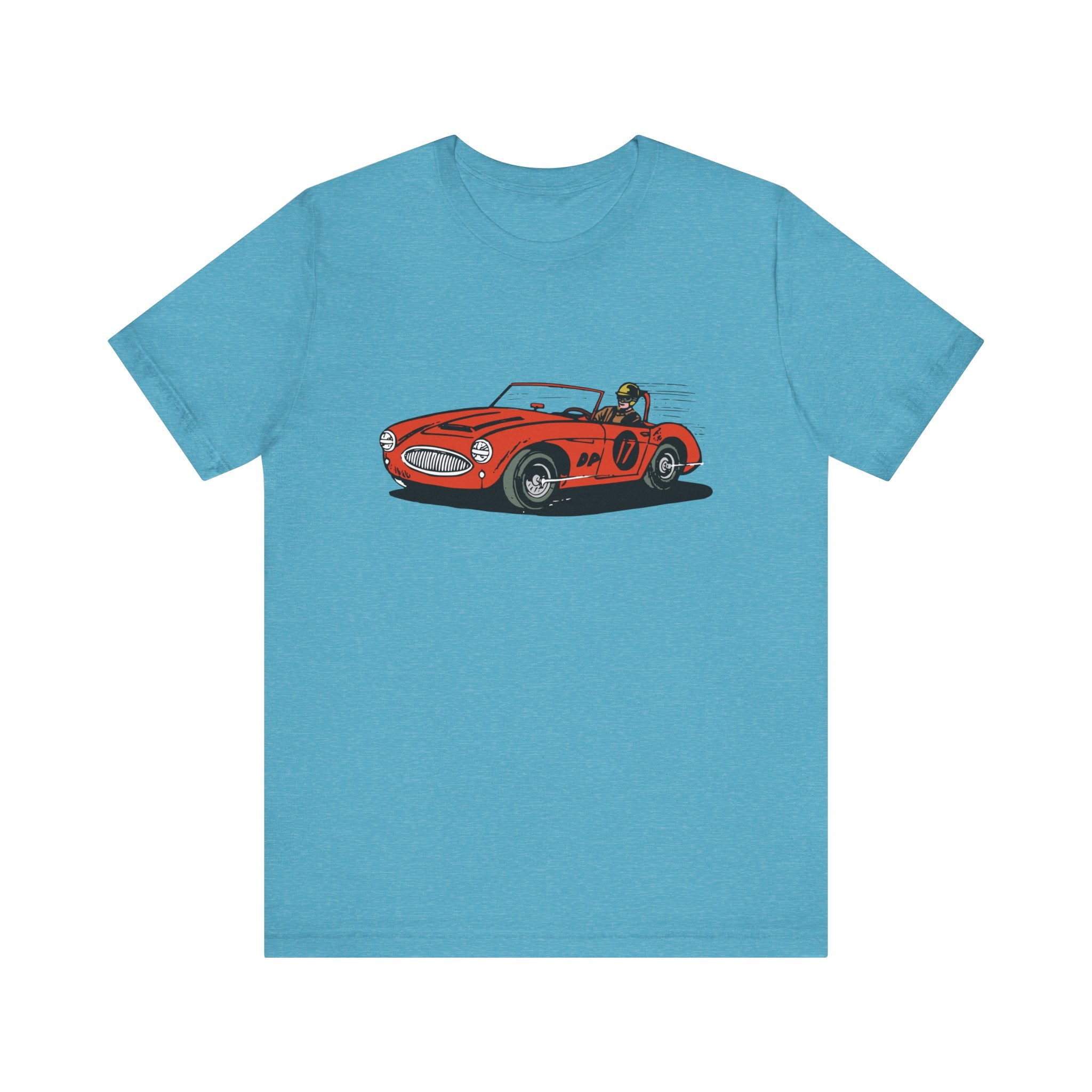 Custom Retro - a - go - go Series Retro Race Car Unisex Jersey Short Sleeve T - Shirt - POPvault