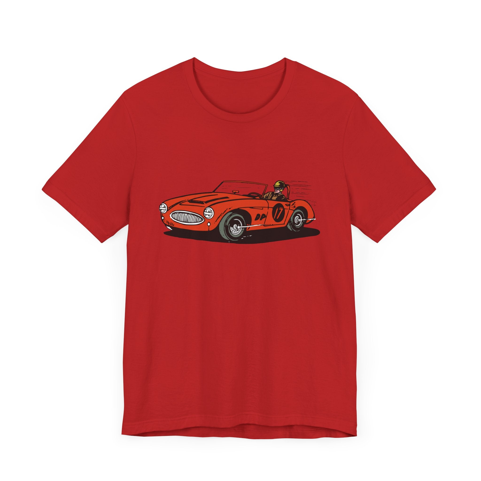 Custom Retro - a - go - go Series Retro Race Car Unisex Jersey Short Sleeve T - Shirt - POPvault