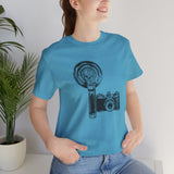 Custom Retro-a-go-go Series Camera & Flash Unisex Jersey Short Sleeve T-Shirt