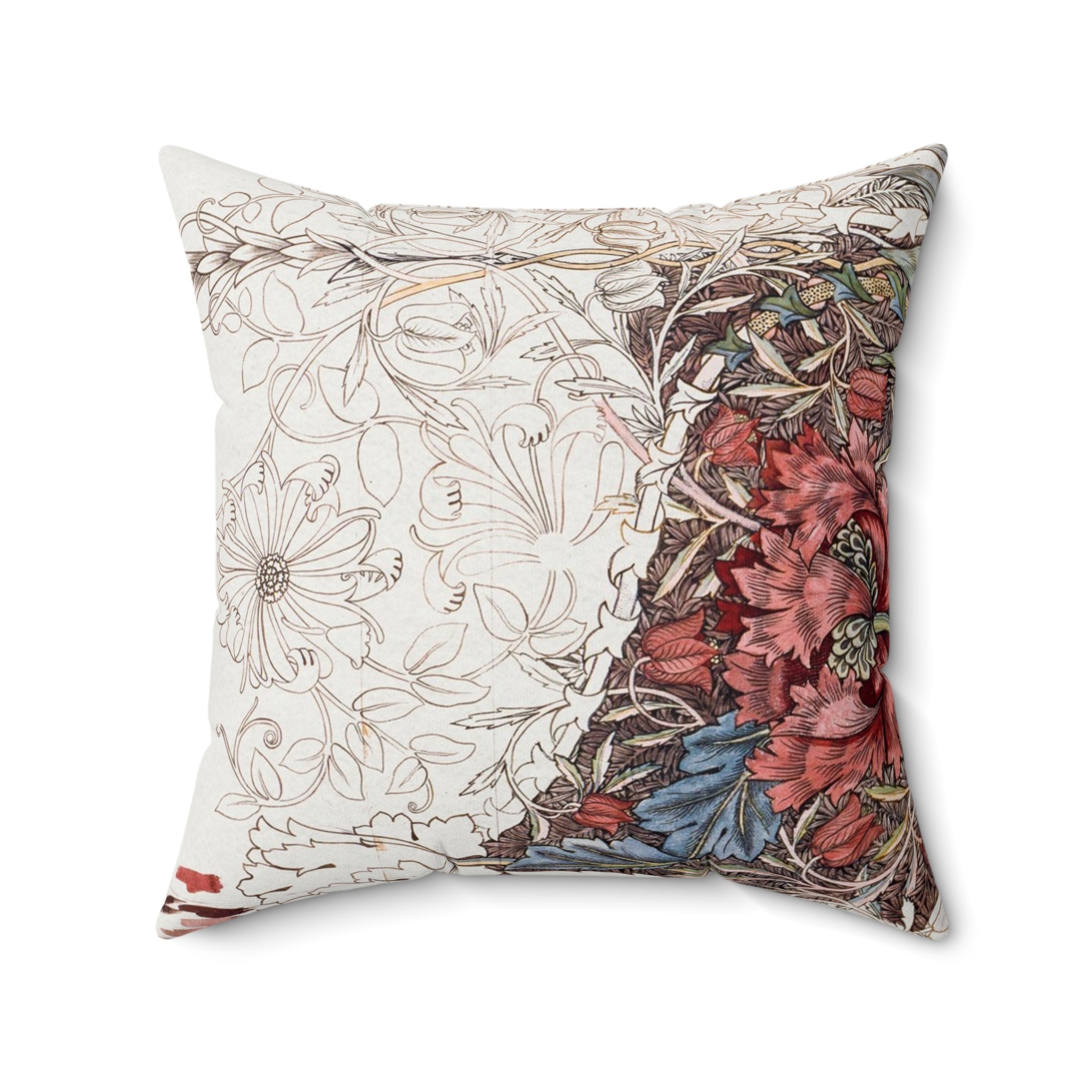 Masters of Art William Morris Cray Square Indoor Accent Pillow V.11