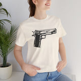 Custom Retro - a - go - go Series Handgun Unisex Jersey Short Sleeve T - Shirt - POPvault