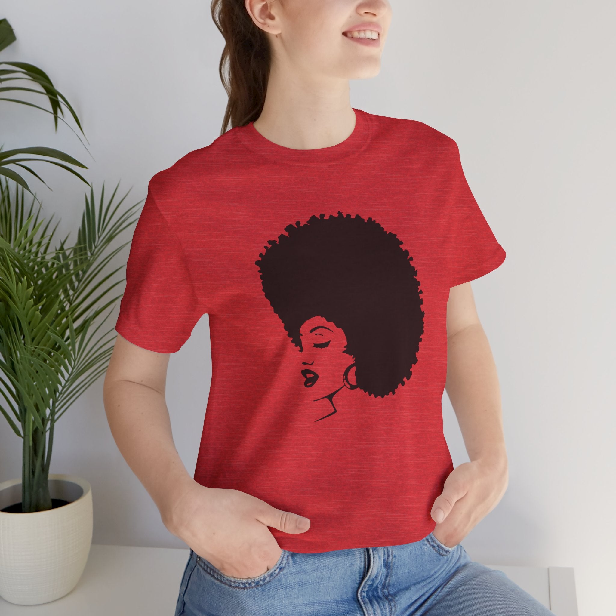 Custom Retro - a - go - go Series 70's Afro Unisex Jersey Short Sleeve T - Shirt - POPvault