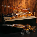 3 Gun Whiskey Decanter Set AR15, AK47, & Rifle 1000ml in American Flag Box - POPvault
