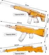 3 Gun Whiskey Decanter Set AR15, AK47, & Rifle 1000ml in American Flag Box - POPvault