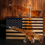 3 Gun Whiskey Decanter Set AR15, AK47, & Rifle 1000ml in American Flag Box - POPvault