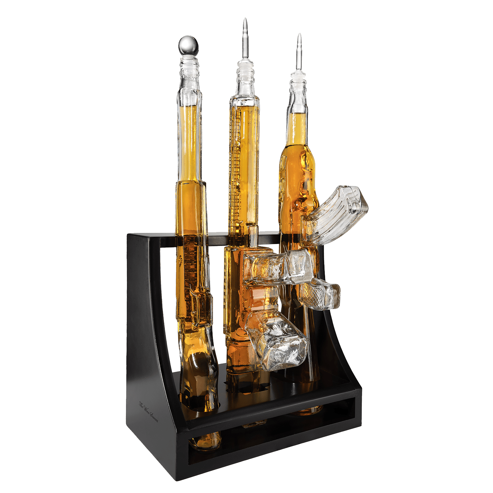 3 Gun Whiskey Decanter Set AR15, AK47, & Rifle Gun 1000ml - POPvault