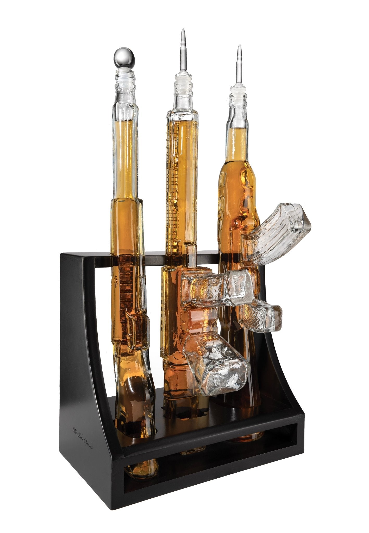 3 Gun Whiskey Decanter Set AR15, AK47, & Rifle Gun 1000ml - POPvault
