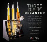 3 Gun Whiskey Decanter Set AR15, AK47, & Rifle Gun 1000ml - POPvault