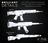 3 Gun Whiskey Decanter Set AR15, AK47, & Rifle Gun 1000ml - POPvault