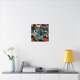 Colorful Pop Art Canvas Print - Sigmund Spinning Unique Wall Decor
