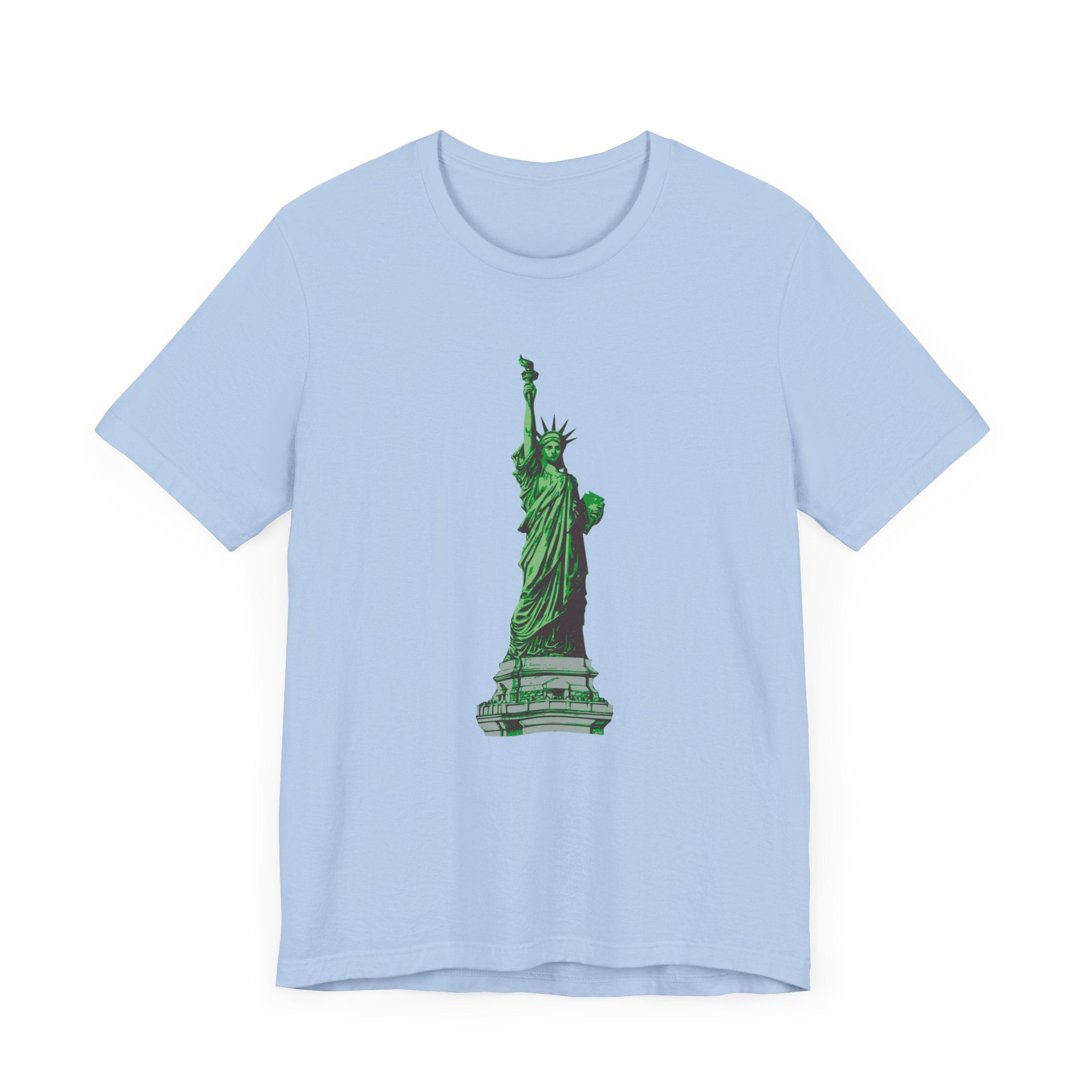 Custom Retro - a - go - go Series Statue of Liberty Unisex Jersey Short Sleeve T - Shirt - POPvault