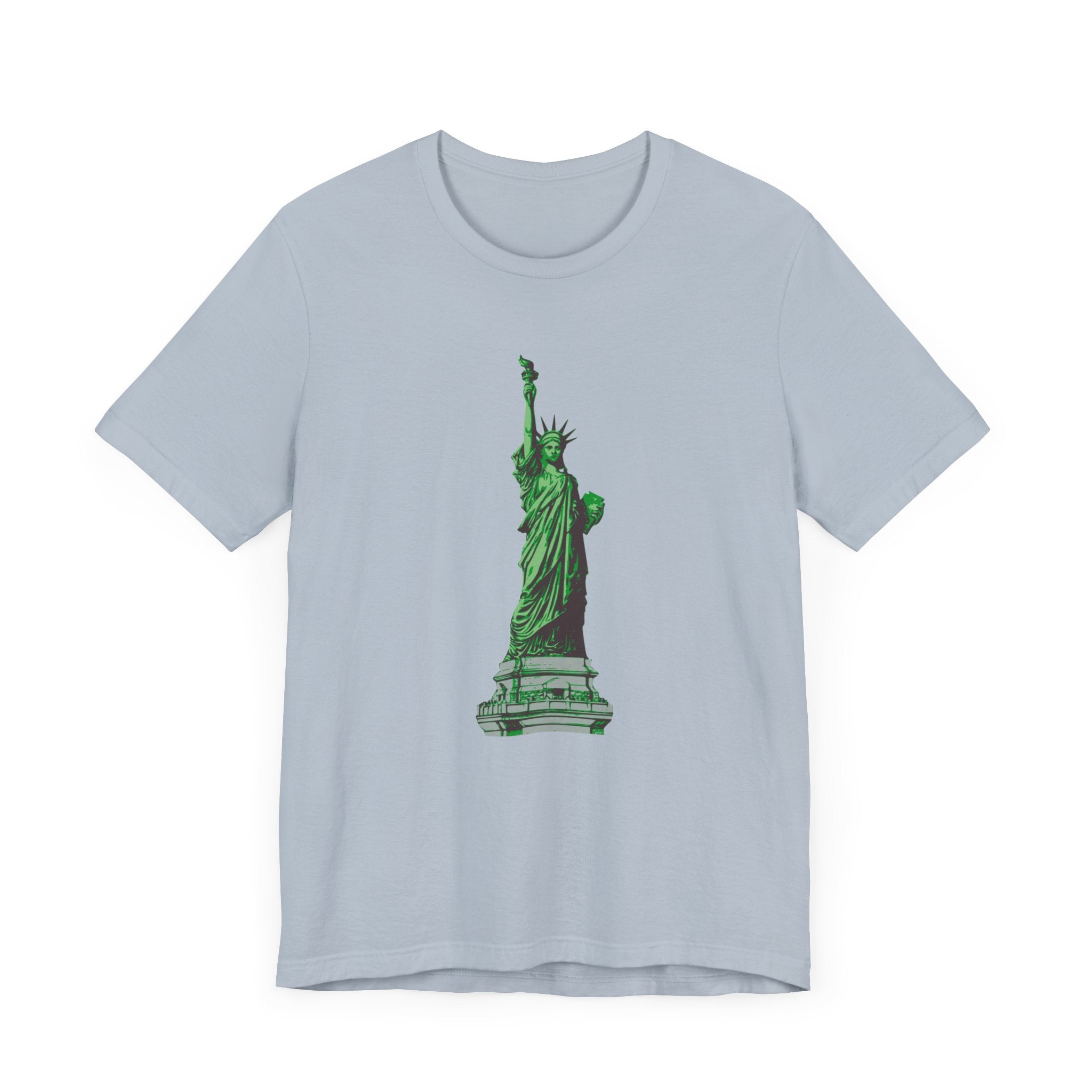 Custom Retro - a - go - go Series Statue of Liberty Unisex Jersey Short Sleeve T - Shirt - POPvault