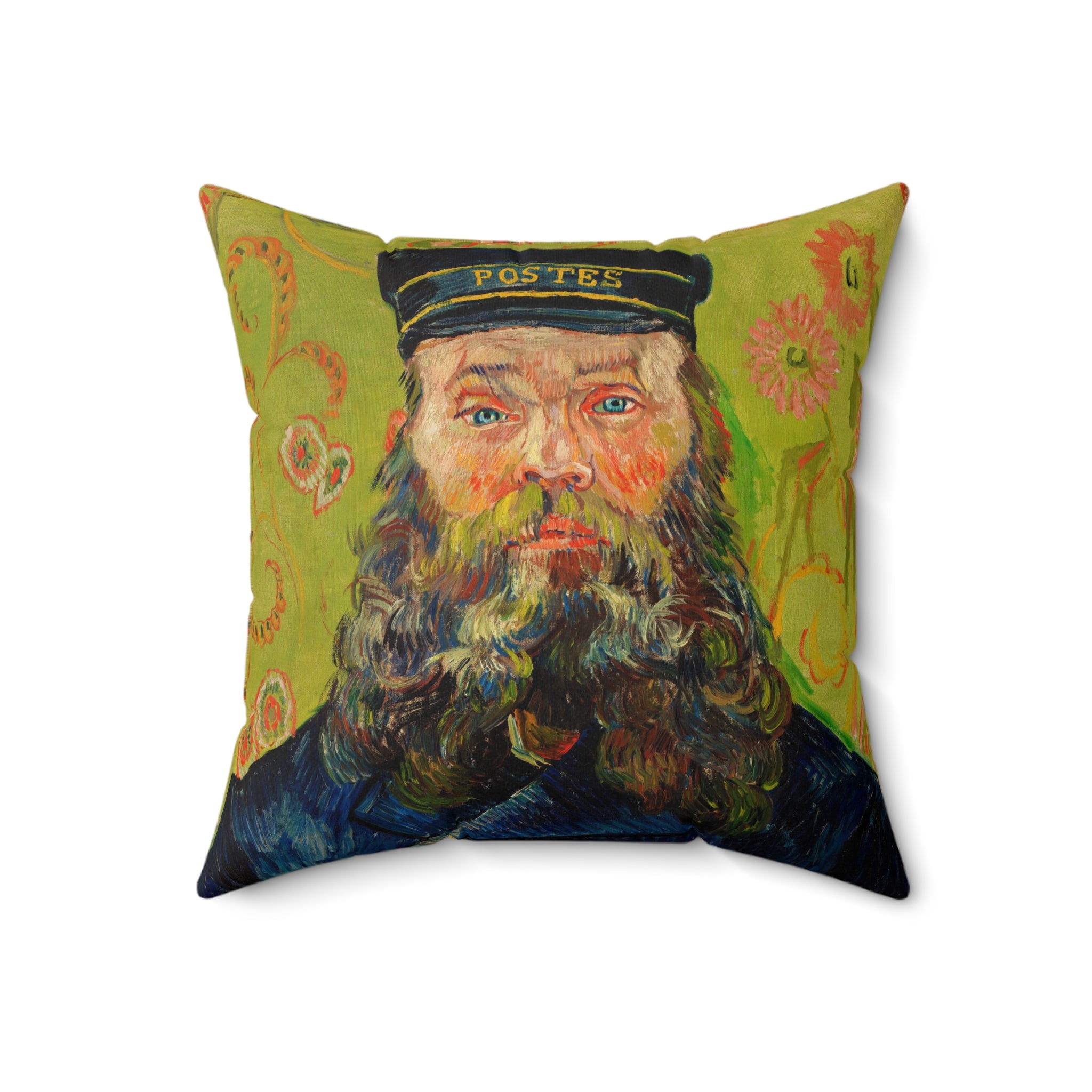 Masters of Art Van Gogh The Postman Square Indoor Accent Pillow