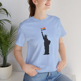 Custom Retro-a-go-go Series Lady Liberty Unisex Jersey Short Sleeve T-Shirt - POPvault - 28251230493221010148