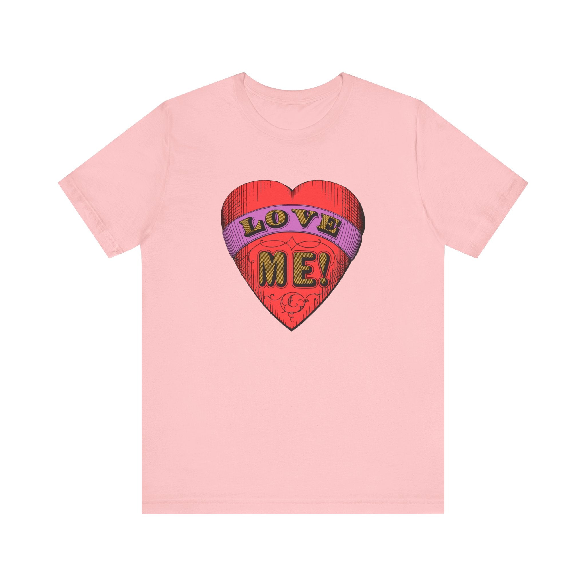 Custom Retro - a - go - go Series Love Me Color Unisex Jersey Short Sleeve T - Shirt - POPvault