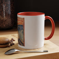 Masters of Art Edvard Munch The Scream Color Accent Coffee Mug (11, 15oz) - Mug