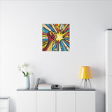Colorful Pop Art Canvas Print - Power To The People Unique Wall Decor