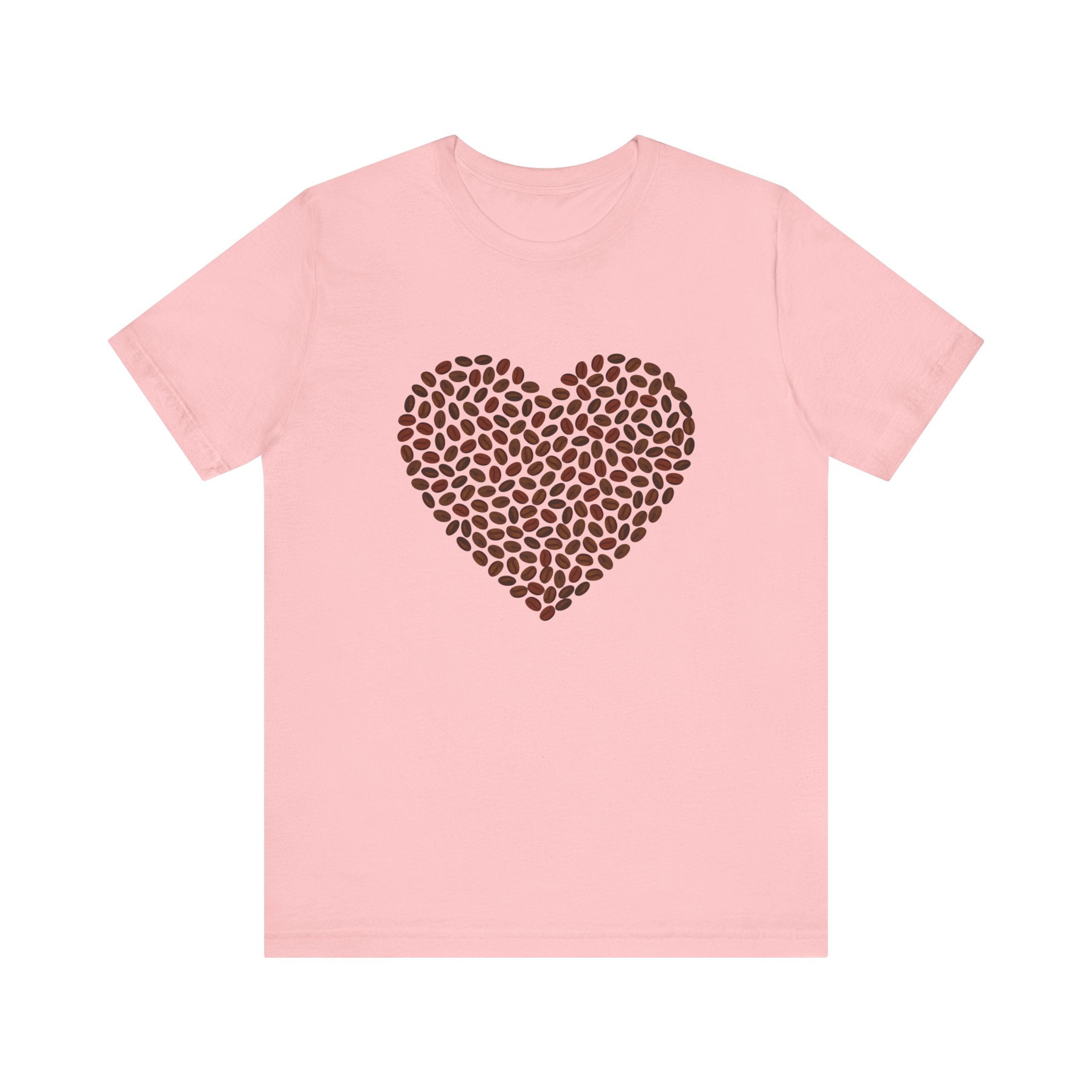 Custom Retro - a - go - go Series Coffee Bean Heart Unisex Jersey Short Sleeve T - Shirt - POPvault