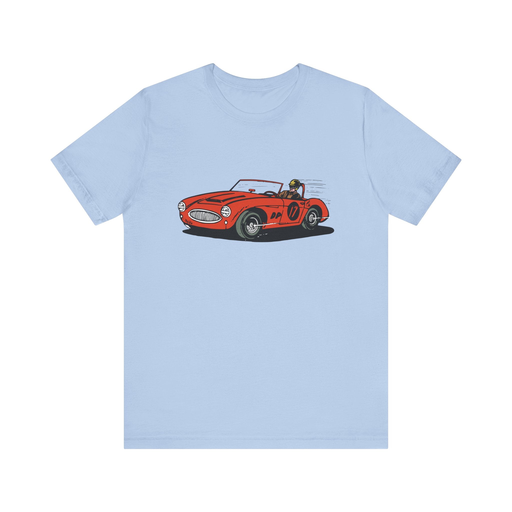 Custom Retro - a - go - go Series Retro Race Car Unisex Jersey Short Sleeve T - Shirt - POPvault