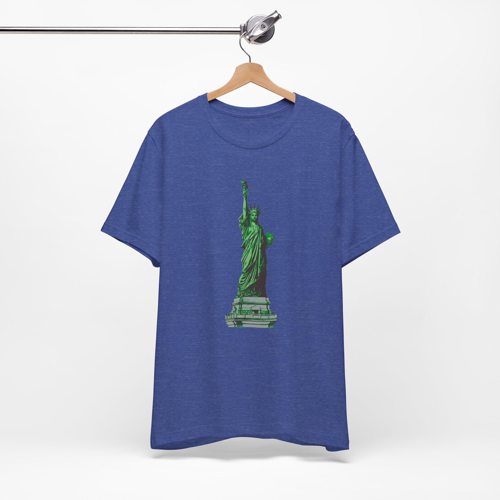 Custom Retro - a - go - go Series Statue of Liberty Unisex Jersey Short Sleeve T - Shirt - POPvault