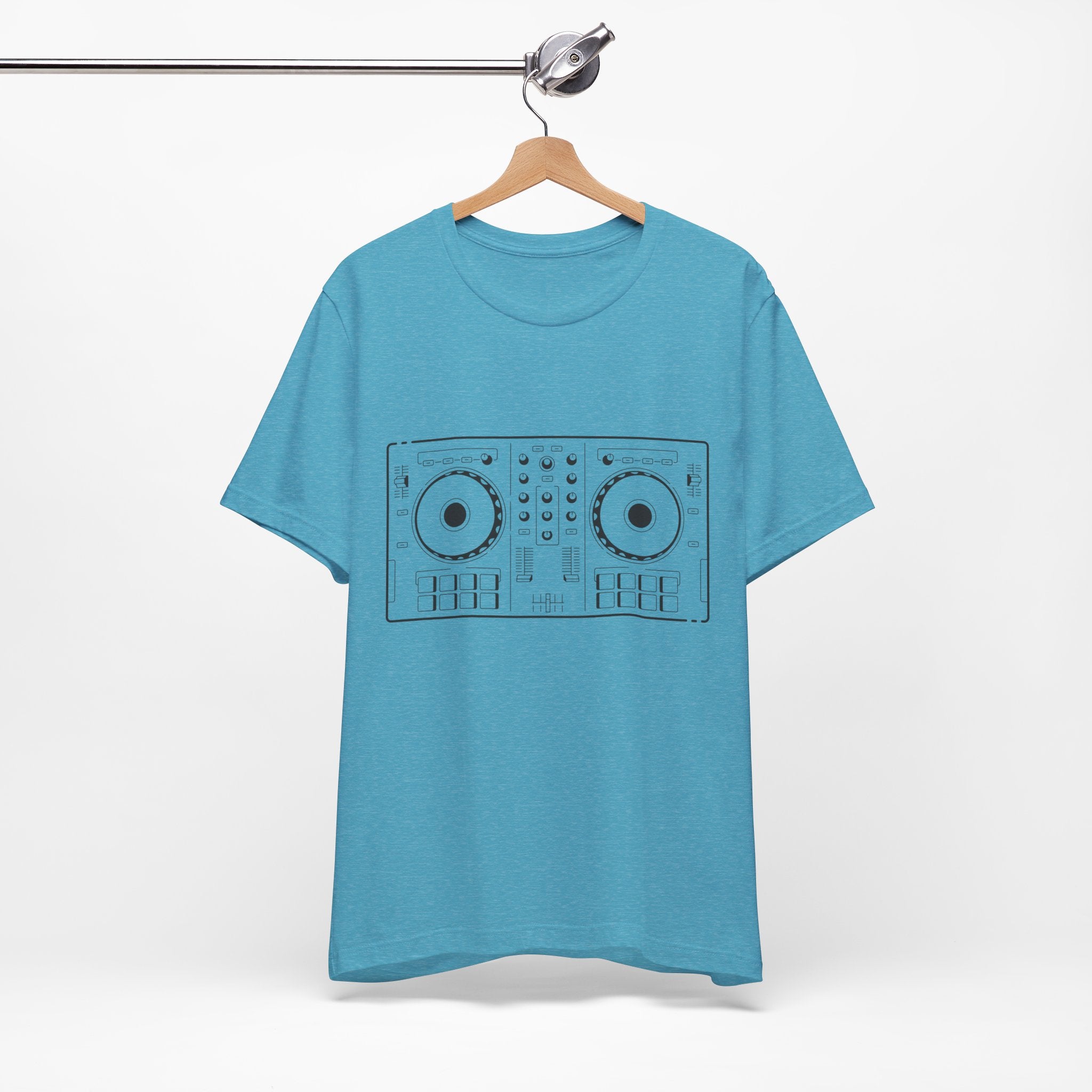 Custom Retro - a - go - go Series DJ Turntables Unisex Jersey Short Sleeve T - Shirt - POPvault