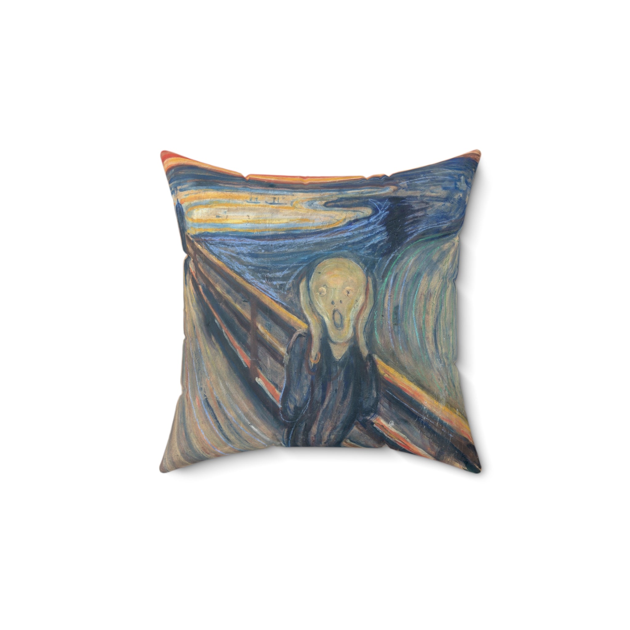 Masters of Art Edvard Munch The Scream Color Square Indoor Accent Pillow