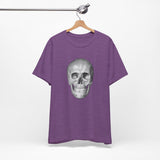 Custom Retro - a - go - go Series Skull B & W Unisex Jersey Short Sleeve T - Shirt - POPvault