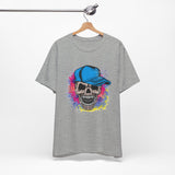 POPvault Retro-a-go-go Series Grunge Skull Unisex Jersey Short Sleeve T-Shirt