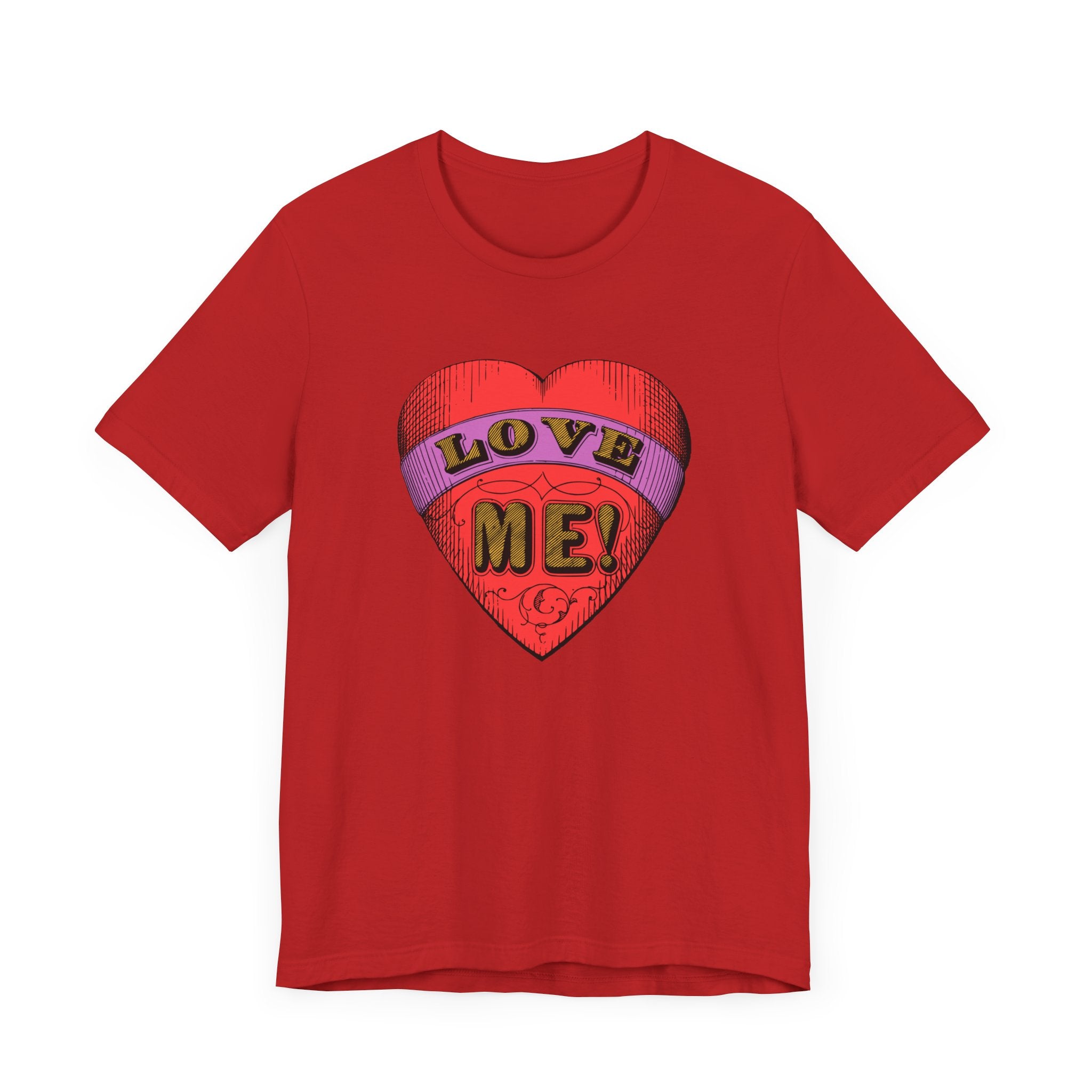 Custom Retro - a - go - go Series Love Me Color Unisex Jersey Short Sleeve T - Shirt - POPvault