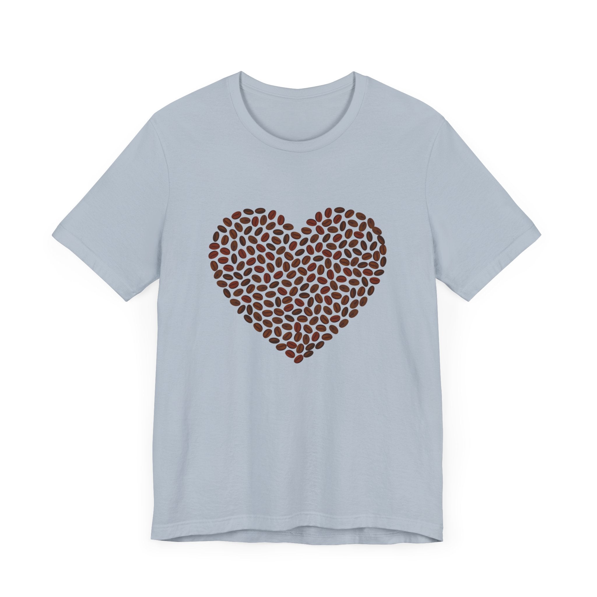 Custom Retro - a - go - go Series Coffee Bean Heart Unisex Jersey Short Sleeve T - Shirt - POPvault