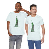 Custom Retro - a - go - go Series Statue of Liberty Unisex Jersey Short Sleeve T - Shirt - POPvault