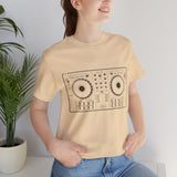 Custom Retro - a - go - go Series DJ Turntables Unisex Jersey Short Sleeve T - Shirt - POPvault