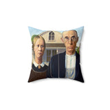 Masters of Art Grant Wood American Gothic Square Indoor Accent Pillow