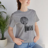 Custom Retro - a - go - go Series Camera & Flash Unisex Jersey Short Sleeve T - Shirt - POPvault