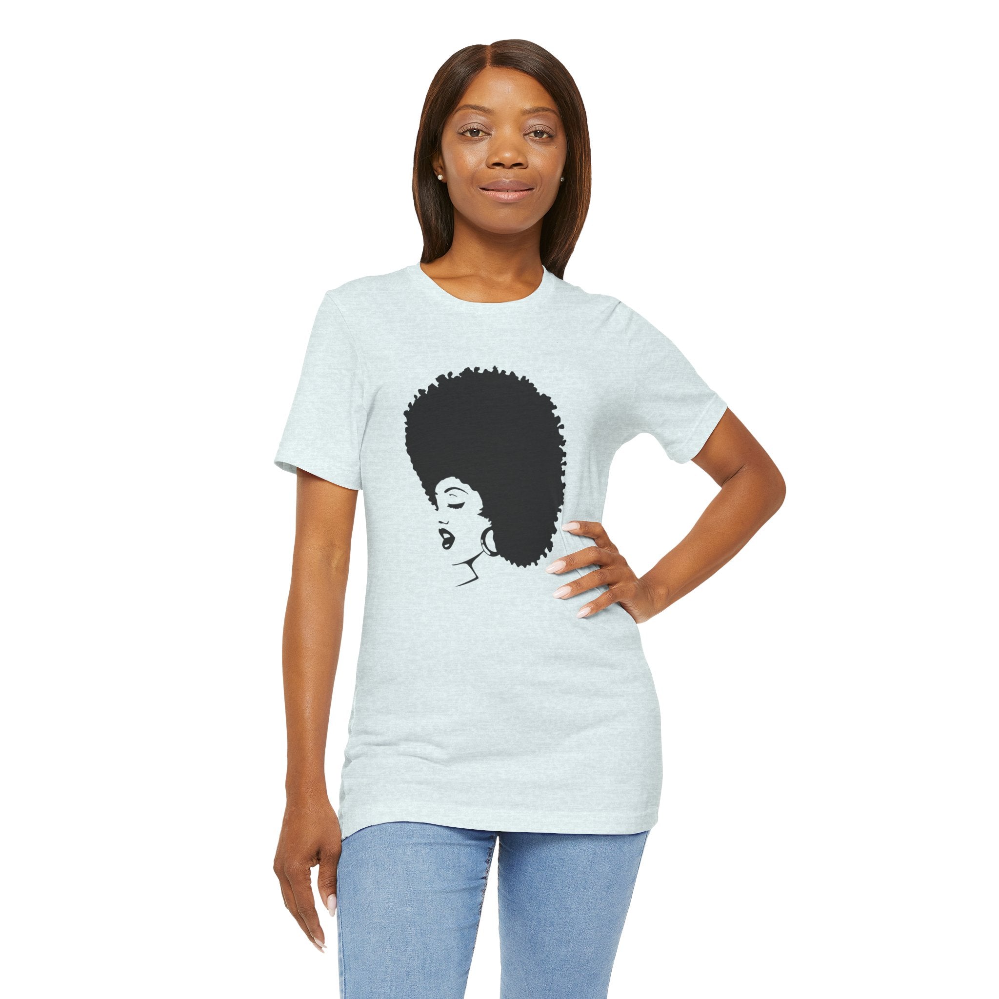 Custom Retro - a - go - go Series 70's Afro Unisex Jersey Short Sleeve T - Shirt - POPvault