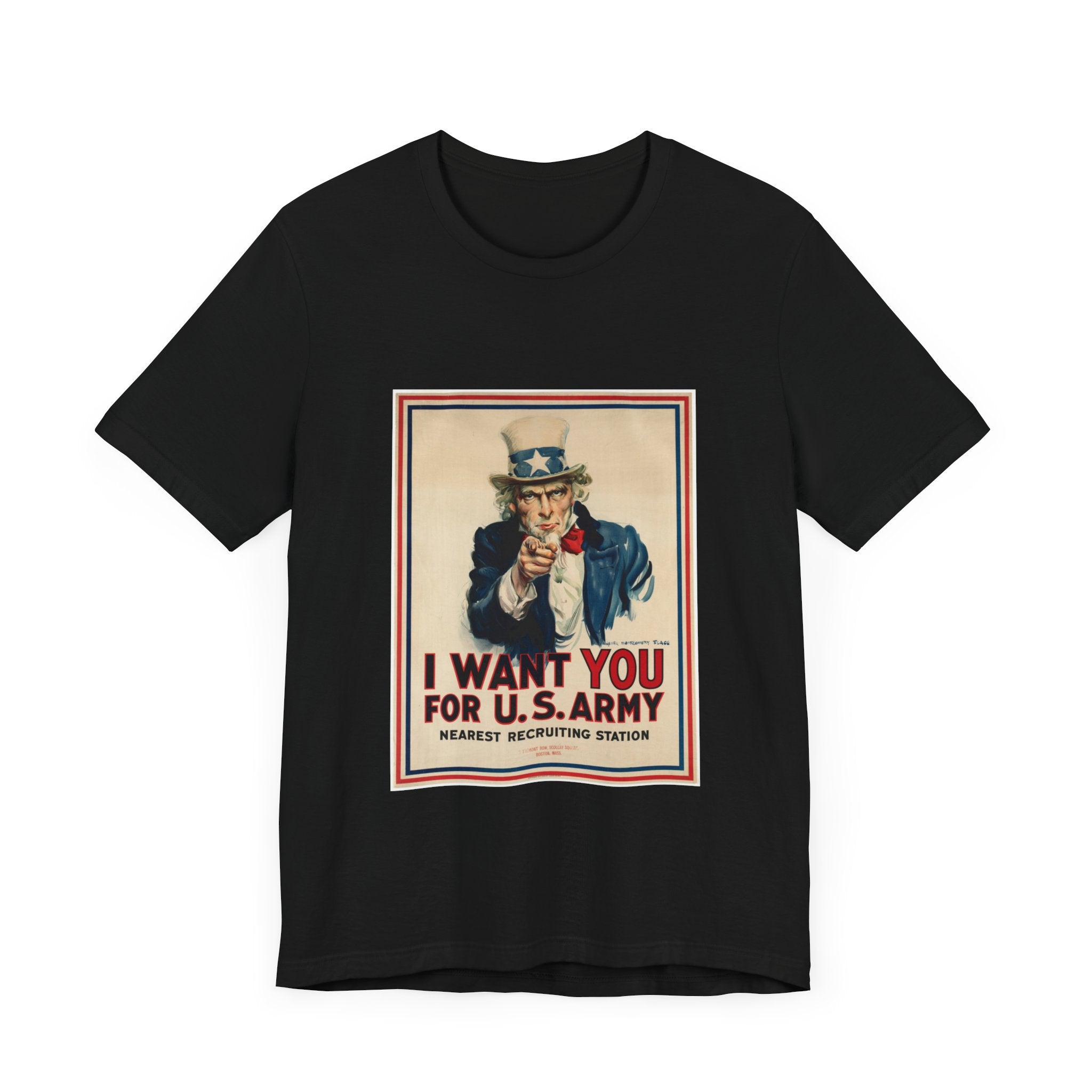 Custom Retro - a - go - go Series Uncle Sam I Want You Unisex Jersey Short Sleeve T - Shirt - POPvault