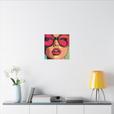 Colorful Pop Art Canvas Print - Woman In Sunglasses Unique Wall Decor