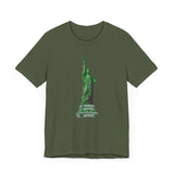 Custom Retro - a - go - go Series Statue of Liberty Unisex Jersey Short Sleeve T - Shirt - POPvault