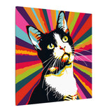 Colorful Pop Art Canvas Print - What's New Pussycat Unique Wall Decor