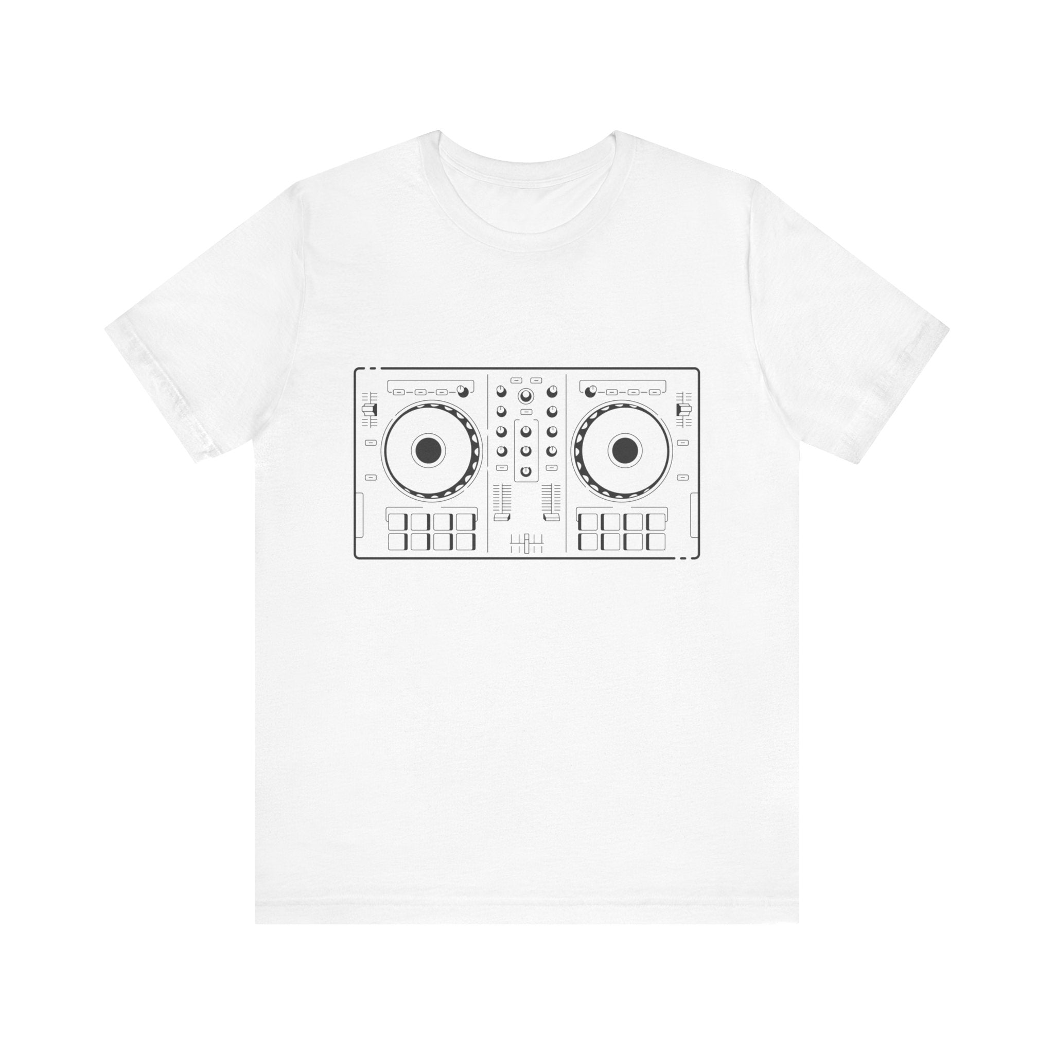 Custom Retro - a - go - go Series DJ Turntables Unisex Jersey Short Sleeve T - Shirt - POPvault