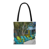 Custom Beach Life Vistas Beach Chairs Tote Bag - POPvault