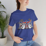 Custom Retro-a-go-go Series Drum Kit Unisex Jersey Short Sleeve T-Shirt - POPvault - 18866709908260780742