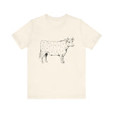 Custom Retro-a-go-go Series Cow Parts Unisex Jersey Short Sleeve T-Shirt - POPvault - 11744179210426021903