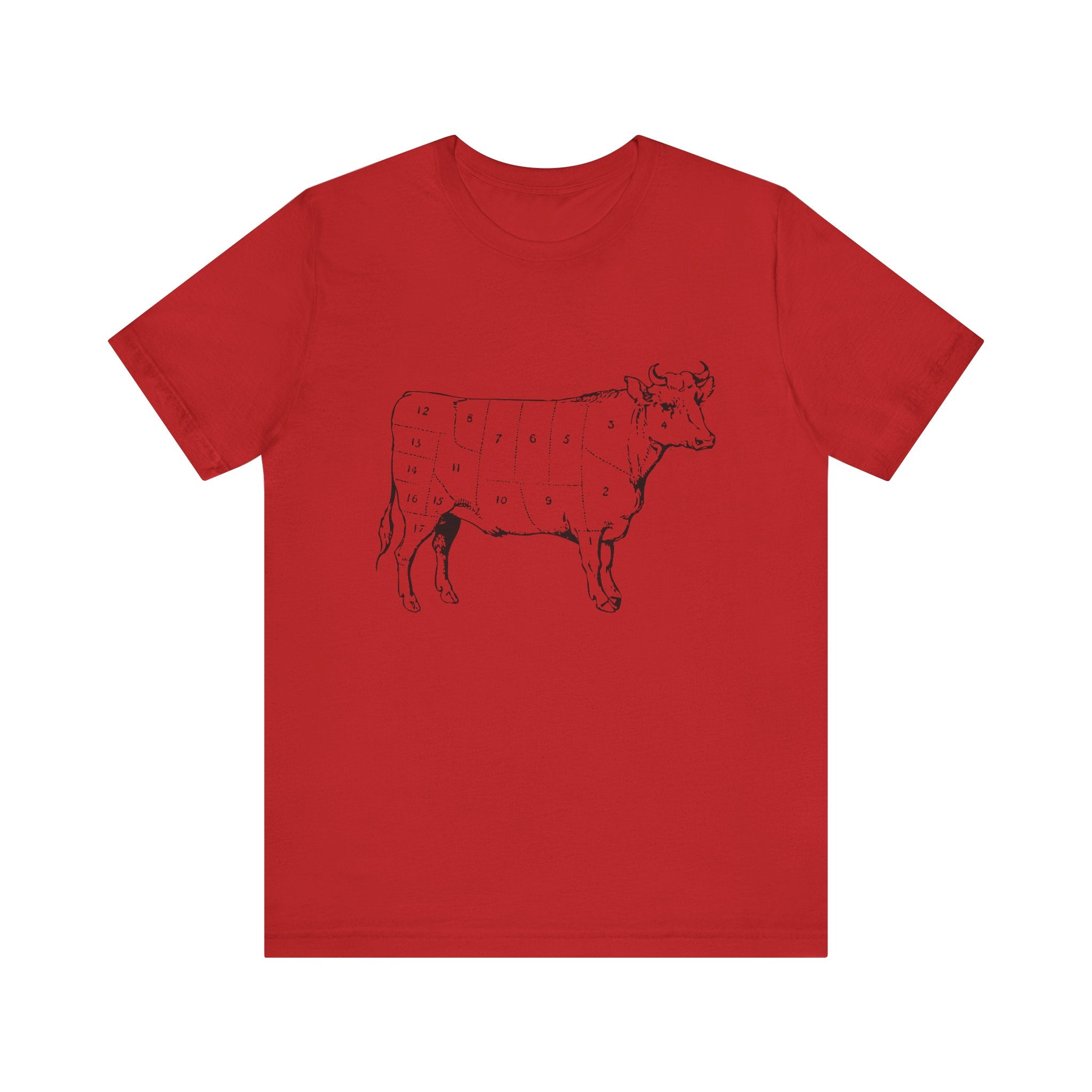 Custom Retro-a-go-go Series Cow Parts Unisex Jersey Short Sleeve T-Shirt - POPvault - 11744179210426021903