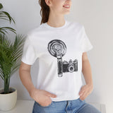 Custom Retro-a-go-go Series Camera & Flash Unisex Jersey Short Sleeve T-Shirt